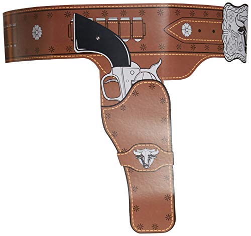 Amscan Western Cowboy Printed Paper Belts, One Size, Black & Brown3