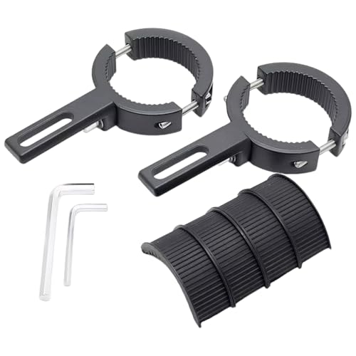 JVHLOV 2 pièces Support Phare Moto, Supports de Fixation de Lampe de Fourche Avant (38 mm à 60 mm), Upport de Phare Universel Pour Guidon de Moto, Support de...