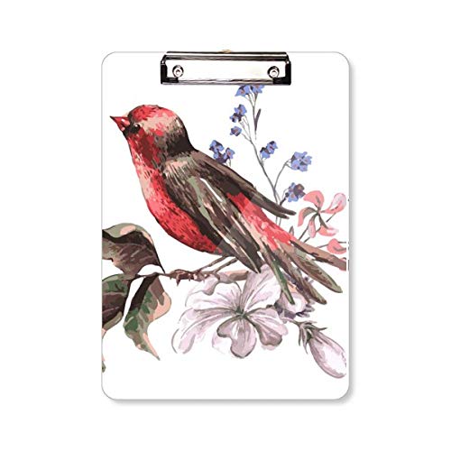 Bloc-notes A4 motif poétique oiseaux, idée cadeau de papeterie originale