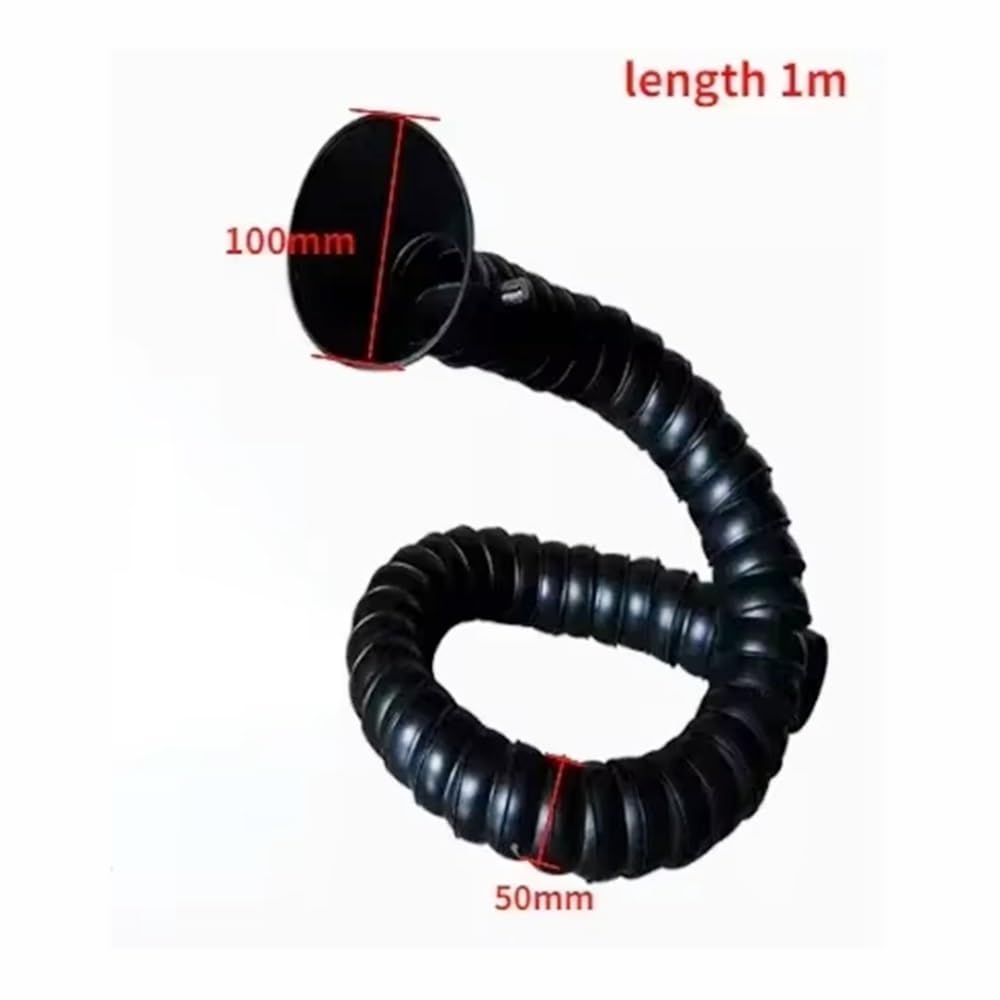 1 conducto flexible de ventilación for extracción de humos - Campana extractora de gases de succión con tubo de bambú ajustable - 50 mm y 75 mm(50mmX1m round)