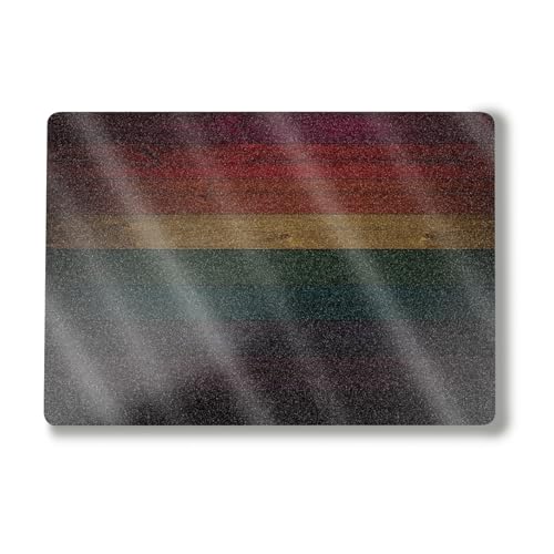 Glossy Glitter Laptop Skin Compatible with Surface Laptop 7 15" (2024) - Wood Style - Premium 3M Vinyl Protective Wrap Decal Cover - Easy to Apply | Crafted in The USA by MightySkins
