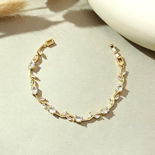 Image of SALTY Tulip Bracelet for Women Anti Tarnish | Fancy Floral Bracelet | Jewellery Gifts | Hand Band | Fashion Accessories for Girls | Minimal Jewelry Design | Gift for Rakhi | Gift for Diwali, Christmas, Marriage, Birthday