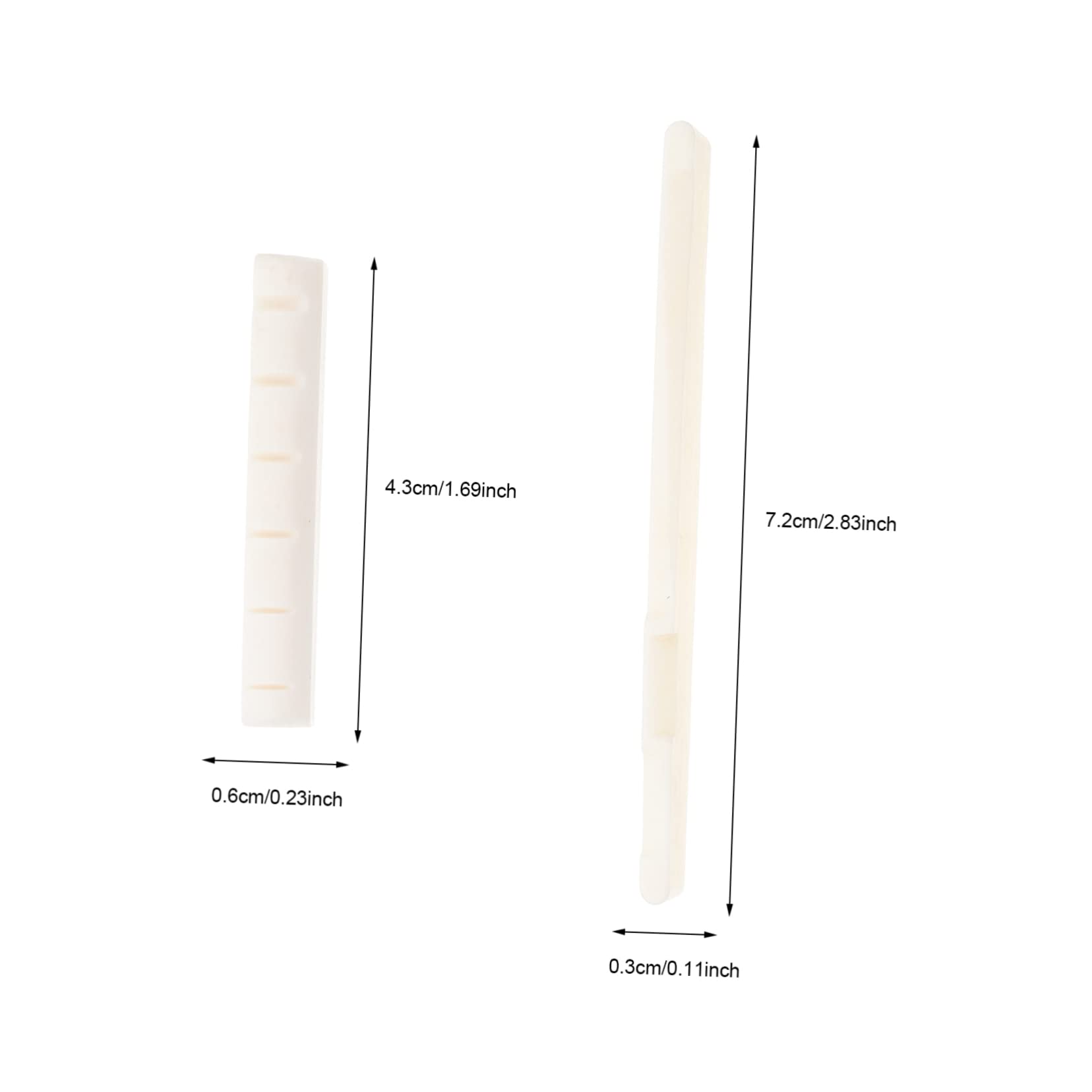 BESPORTBLE Guitar String Nuts Professional Ox Bone Nut Electric Guitar Nut Upper Lower Nut Set Enhance Sound Clarity