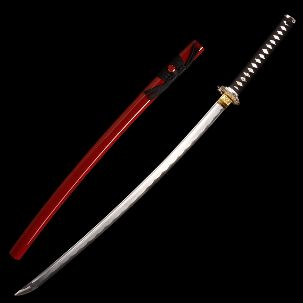 High Carbon Steel Handmade Sword,1095 High Carbon Steel, Katana Sword Japanese Full Tang Sharp 1095Carbon Steel,Hand Forged