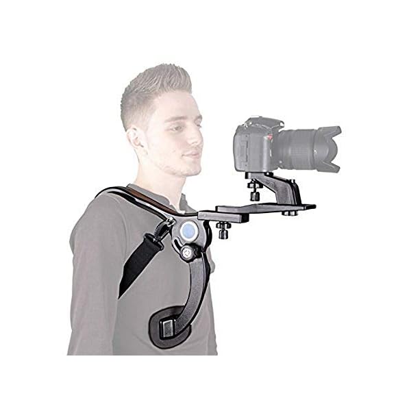 ayex Freihand-Schulterstativ Schulterstütze für DSLR Kameras und Camcorder Für viel Bewegungsfreiheit, mit 1/4" Standard-Gewinde