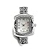 Linpeng Watch Face For Crafts, Beading Jewelry Making / 22x38mm / Antique Silver Rectangle Frame / Geneva Style / Japan Movement / Battery Included / 1pc