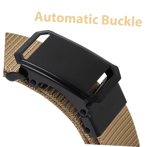 POPETPOP Adjustable Belts for Men Ratchet Belt Automatic Buckle for Jeans Sports and Casual Wear Nylon3