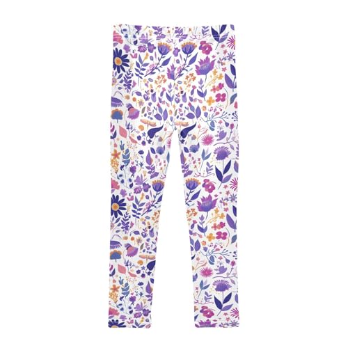 KLL Mexican Otomi Style Girls Cotton Pants Comfortable Full Length Pants Gym2
