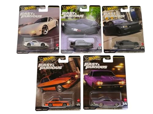 Colección Hot Wheels Fast & Furious, 5 autos a escala 1:64 miniatura 3