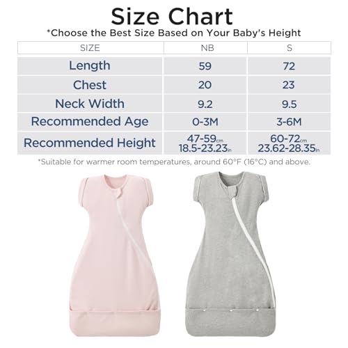 Image of Duomiaomiao 2 Pack Baby Transition Swaddle Blanket, Snap Arms Up Baby Sleep Sack for All Seasons, 100% Cotton Baby Essentials for Newborn Boys Girls 0-6 Months, Gray & Dinosaurs