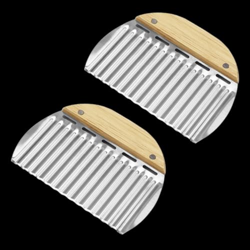 Set 2 Cortadores Ondulados para Papas con Mango de Madera miniatura 7