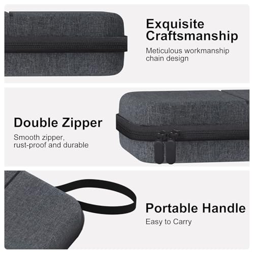 Image of QuoLumPIA Carrying Case for 7.9-inch Nintendo Switch 2(2025),Hard Shell /Compact yet Spacious,12 Game Cartridge Slots /Flocked Lining,Portable Travel Storage Bag,Waterproof /Dustproof /Anti-scratch, Gray