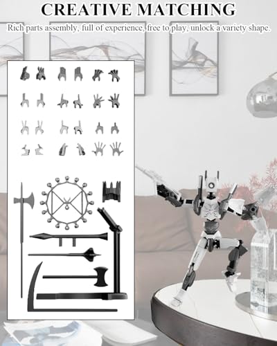 Image of INOCEAN T13 Action Figure, Dummy 13 Action Figure Toy Articulated Movable Robot, Freedom Action Figure with Rotating Bearing Luxury Multi Weapons DIY, for Adult Children Men Collection Decoration