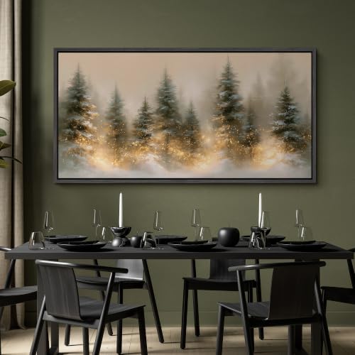 Image of MUDECOR Extra Large Framed Canvas Print Wall Art Pine Art for Living Room