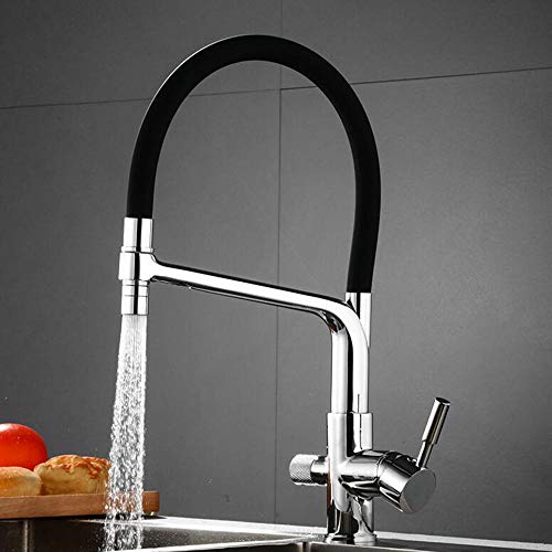 Mitigeur 3 voies eau pure cuisine robinet double usage chrome