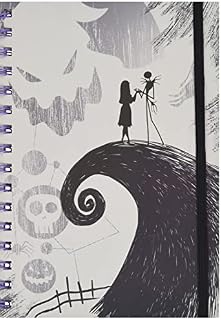 The Nightmare Before Christmas (Spiral Hill) A5 Wiro Notebook SR72658 Black
