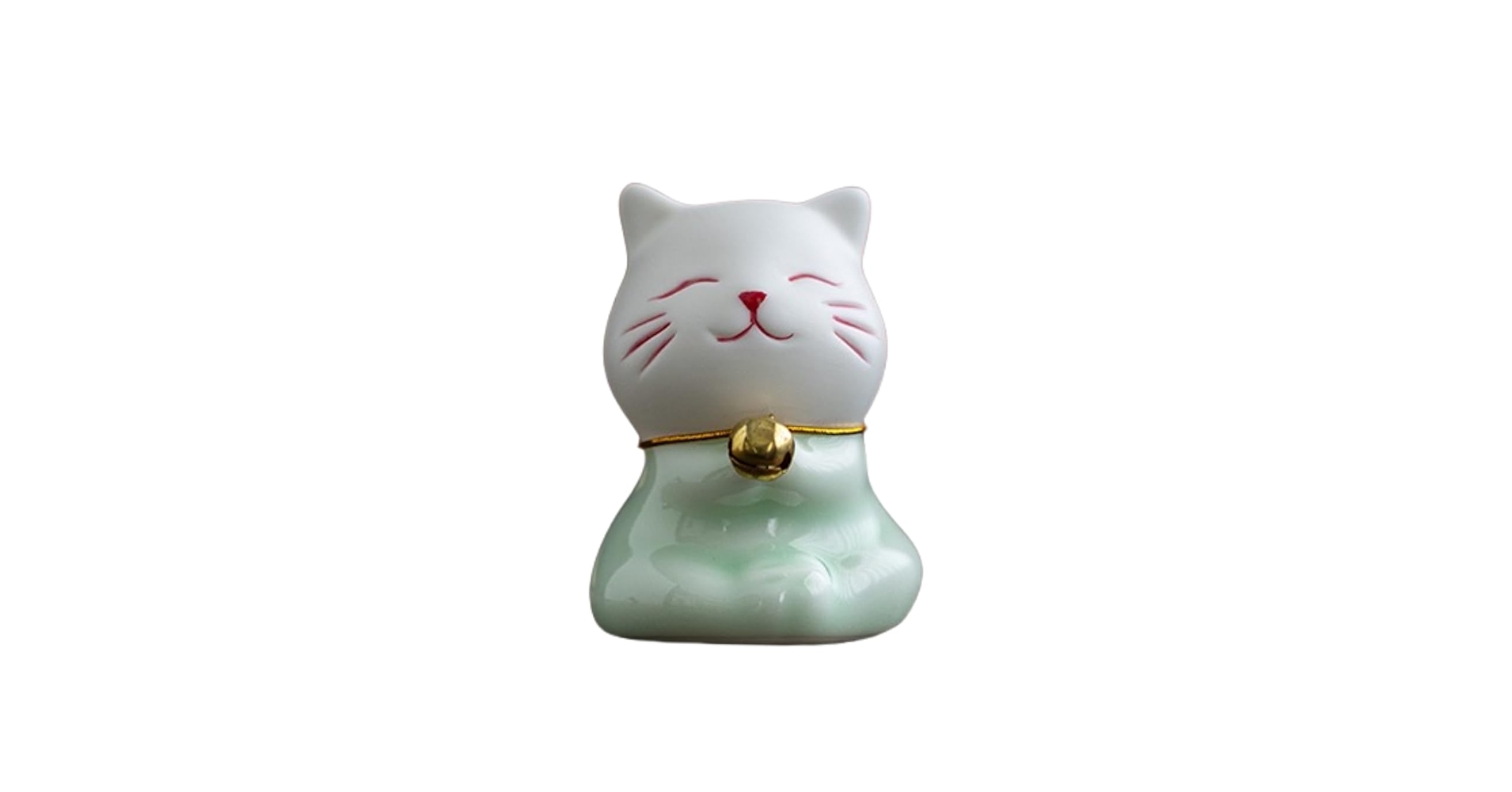 Amazon.co.jp: Eeeza 猫 置物 陶器 猫の置物 茶寵 オブジェミニ