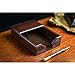 Dacasso A3609 4 x 6 Desktop Memo Holder, Dark Brown