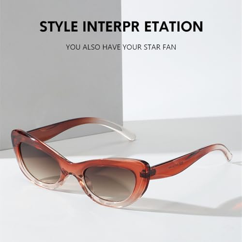 Small Cat Eye Sunglasses Women Vintage Sun Glasses for Lady Shades Female Eyewear Uv400，SUN34473