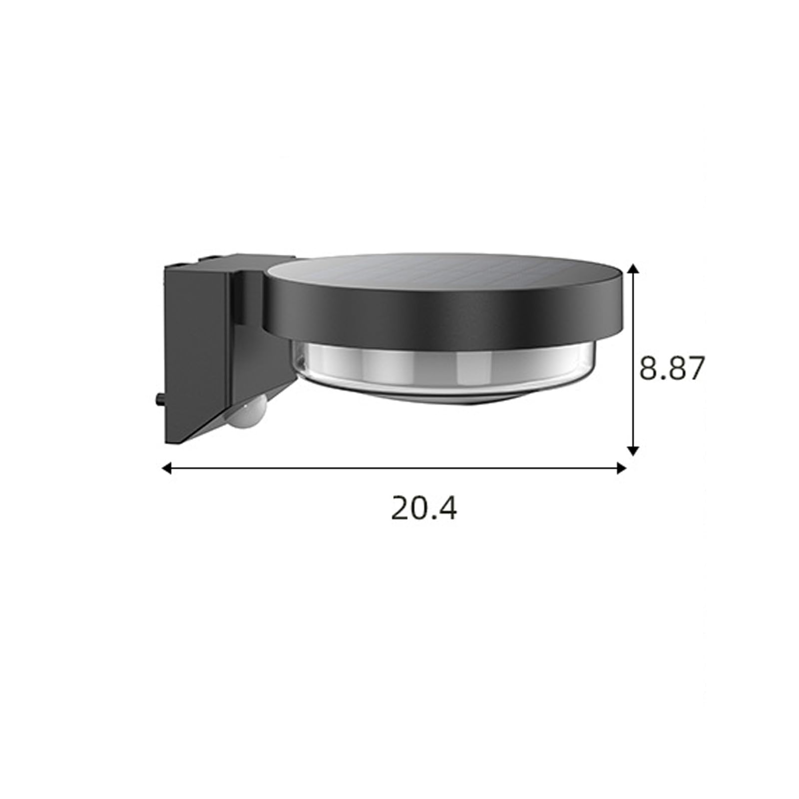 LED Solar Wandlampe Aussen IP65 Wasserdichte Wandleuchte mit Bewegungsmelder Wandbeleuchtung Moderne Dekorative Wandleuchten Schwarze für Garten Balkon Terrasse (Weißes Licht,2 Stück)