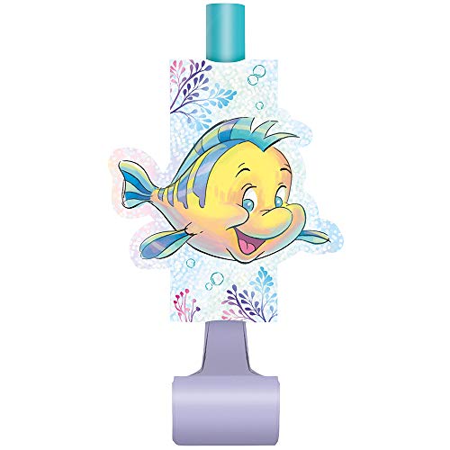 Little Mermaid Flounder Party Blowouts | 5.88" x 2" | 8 Pcs