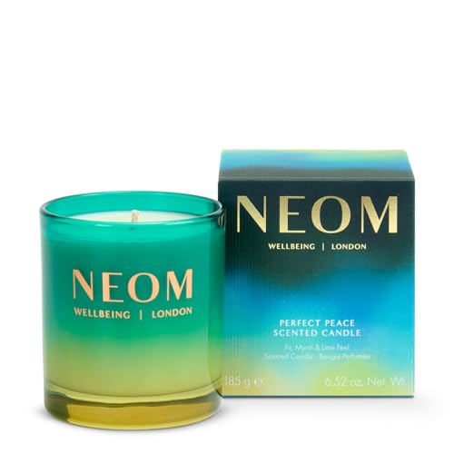 NEOM Perfect Peace 1 Wick Candle | Myrrh Fir & Lime Peel I Pure Essential Oils I 100% Naturally derived Wax I Hand Finished I Relieve Tension