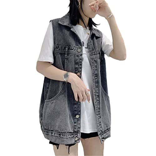 Veste sans manches en jean pour éliminer l'inconfort des mi-saisons grâce à sa coupe lâche