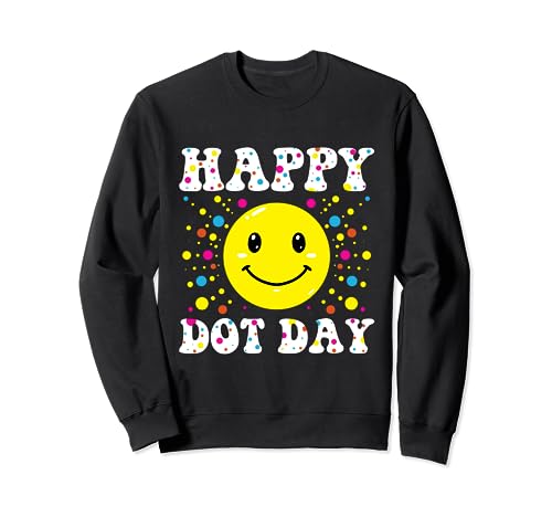 Happy International Dot Day Cute Polka Dot Sonriente Cara Niños Sudadera