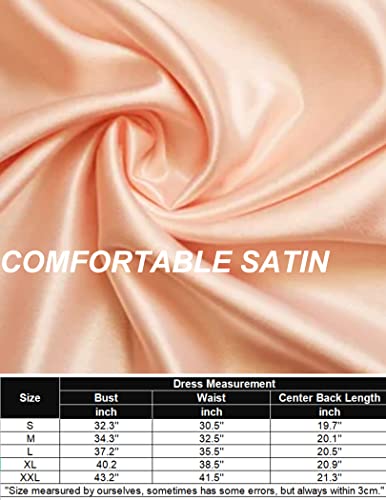 Avidlove Satin Nightgown Womens Sleepwear Sexy Silk Nightgown Satin Bride Nightgown Champagne L #TOP6
