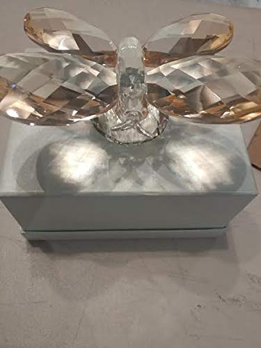 Simon Designs Crystal Amber JUMBO Butterfly Figurine