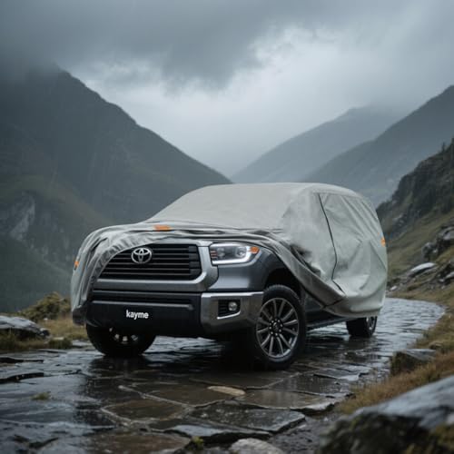 Image of Kayme Heavy Duty SUV Car Cover Custom Fit Toyota Sequoia Waterproof All Weather for Automobiles, Full Exterior Covers Sun Rain UV Protection.（Deliver About 3-10 Days）