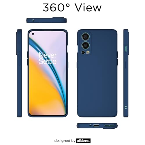 Image of Outlouders Back Cover for Oneplus Nord 2 5G | Camera Protection | Durable Soft Matte Silicone Bumper Case (Blue)