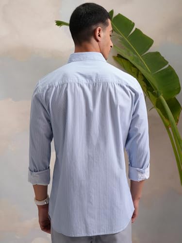Image of Highlander Men's Slim Fit Striped Shirt | Full Sleeves | Everyday Wear Stylish Shirts for Men