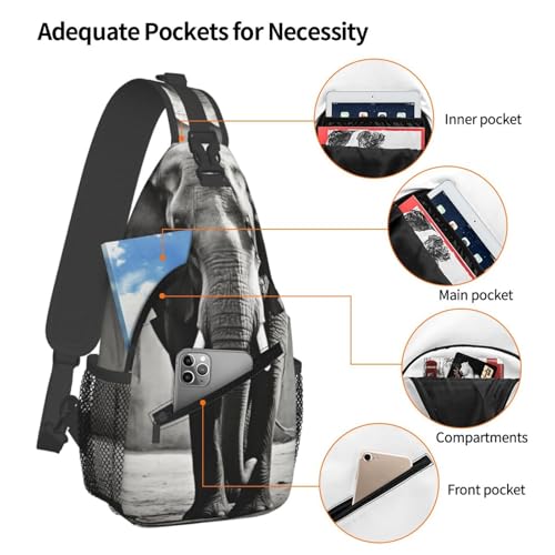 Bolso cruzado de pecho para hombre negro y blanco miniatura 4