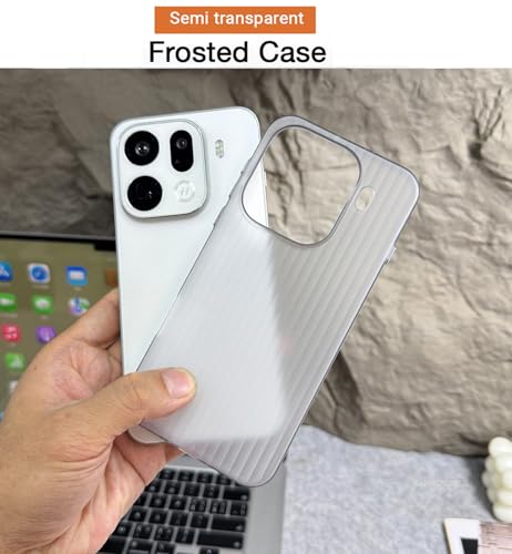 Image of Kapa Wave Frosted Grip Back Cover for Oppo Find X9 Pro | Ultra Slim [with Metal Buttons] Matte Finish Back Case (White)