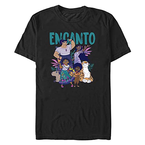 T-shirt noir Disney Encanto Large pour homme look été décontracté