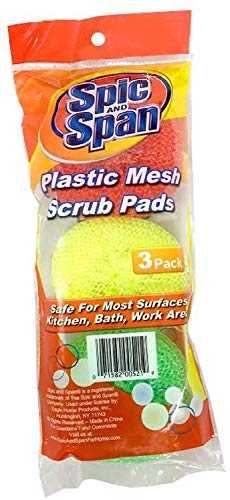 Image of Spic And Span Plastic Mesh Scrub Pads, 3 ea