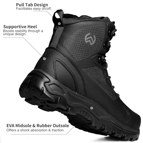 Men's Waterproof Tactical Work Boots lightweight Hiking Shoes For Men Side Zipper Military Combat Boot Botas de trabajo para hombres3