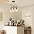 Pandaluna 3-Light Pendant Lights Kitchen Island Lighting Fixtures Black Linear Chandelier Dining Room Light Fixture Ceiling Hanging Modern Kitchen Chandeliers Over Table with Clear Glass Shades