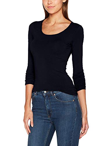 ONLY Damen Onllive Love Life L/S Oneck Top Noos JRS T-Shirt, Schwarz, L EU