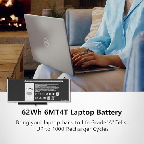 Image of WeFly E5470 E5570 Battery 62WH 6MT4T Battery for Dell Latitude 14 5470 E5470 15 5570 E5570 Notebook 15.6 inch Part Number:7V69Y TXF9M 79VRK 07V69Y 7.6V 4-Cell (6MT4T)