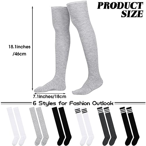 Aneco MT0141 6 Pairs Over Knee Thigh Socks Knee-High Warm Stocking Women Boot Sock Leg Warmer High Socks thumb #1