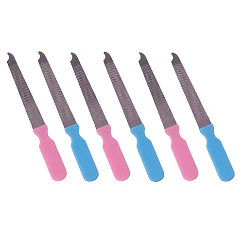 Nail Files For Natural Nails (6 Pack), Metal Nail File 4’’ Stainless Steel Thin Durable Nail Filer With Curved Sharp Pointed Tip Double Sided Manicure Pedicure Toenails Tools #TOP11