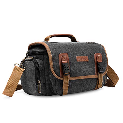 Small Camera Bag SLR/DSLR, Savman Fashion Camera Shoulder Messenger Bag Waterproof Canvas DSLR