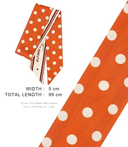 Women's Designer Neckerchief Handbag Handle Ribbon Fashion Scarf Cute Hair Tie3