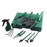 Kit di attrezzi da giardinaggio, manico ergonomico antiscivolo per aiuto alla piantagione manuale, set di strumenti ergonomici per giardino, per terrazze, giardini, portico, cortili, balconi, terrazze