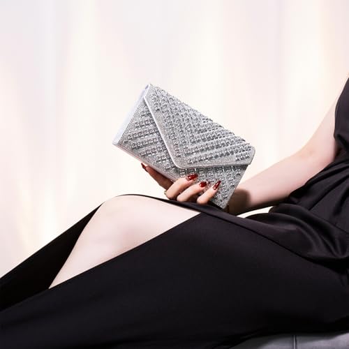 Image of Rhinestone Clutch Purse for Women, Sparkly Evening Handbag