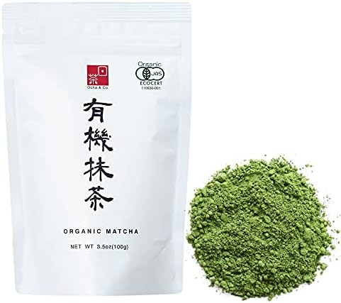 Ocha & Co. Shizuoka Organic Matcha - Ceremonial Grade - ECO JAS Organic Certified - Japanese First-Harvest Matcha Green Tea Powder, Traditionally Stone-Milled, 100g.