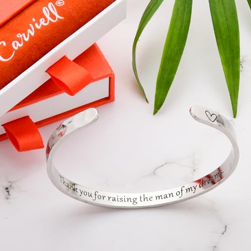 Carviell Engraved Cuff Bracelets for Women – Inspirational, Friendship, Love, Mom, Daughter, Sister, Christian, Graduation, Memorial & Wedding Gifts – 80+ Phrases – Stainless Steel, Gift-Ready3