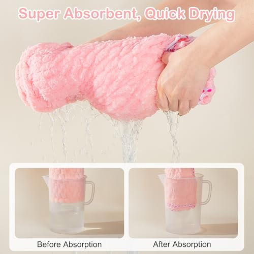 Image of FIOBEE Toddler Bath Towel with Hood Baby Towels, 55x28 inch Large Soft Absorbent Kids Hooded Towels for 1-5 Years Old Baby Girls Boys Bath Beach Essentials Blanket, Pink Elephant